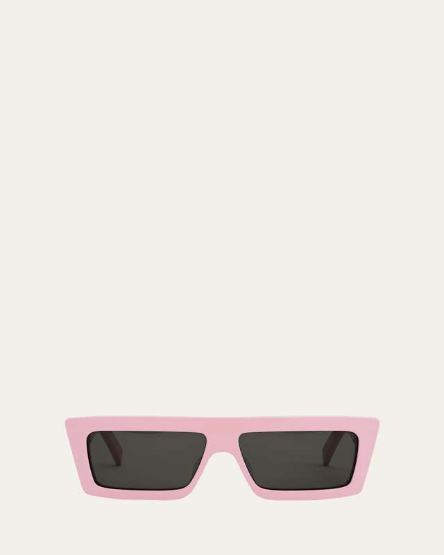 Flat-Top Acetate Rectangle Sunglasses